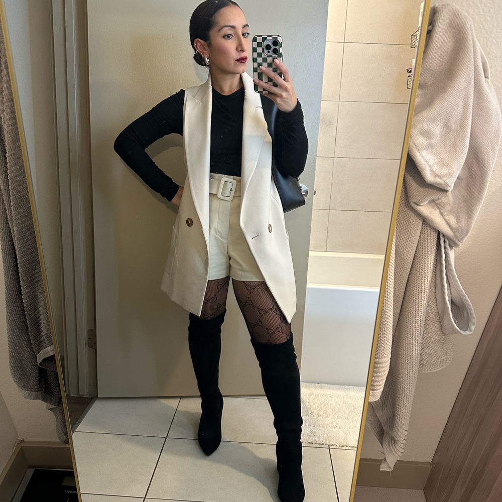 Cream Zara long vest